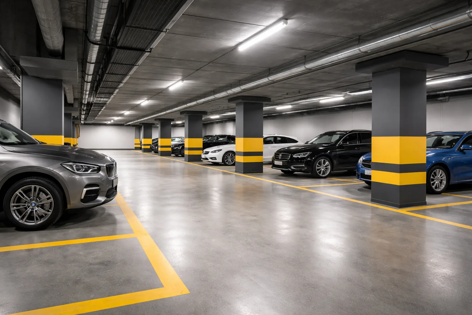 Паркинг с разметкой