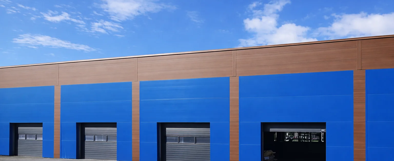 Покраска фасада СТО