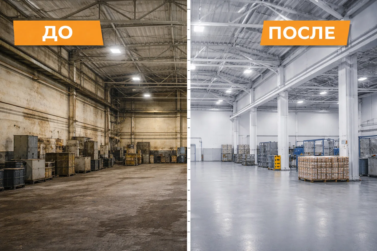 Покраска производственного помещения