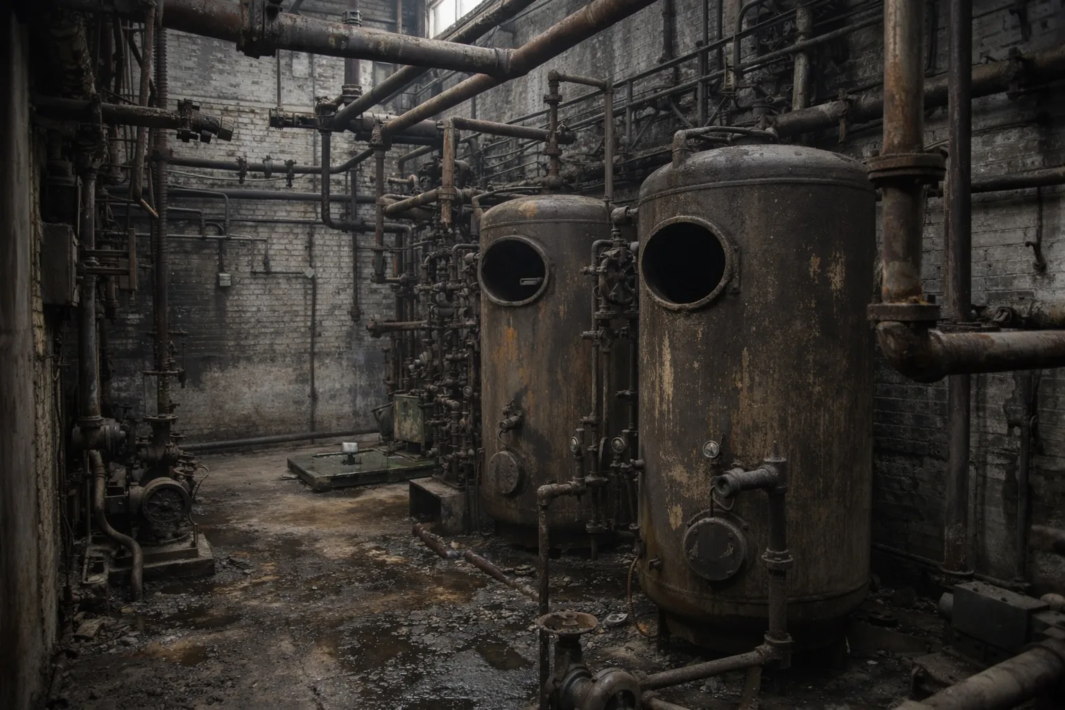 До покраски технического помещения 1