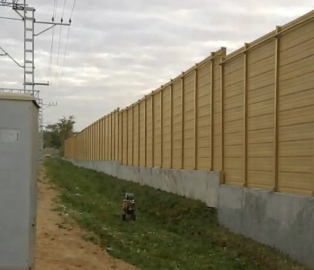 Шумоизоляционное ограждение до покраски